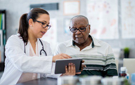 a doctor with patient