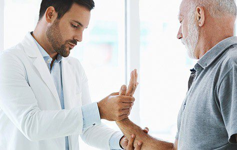 a doctor takes care of his patient