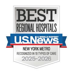 Badge for Overlook Medical Center recognized by US News as a best regional hospital.
