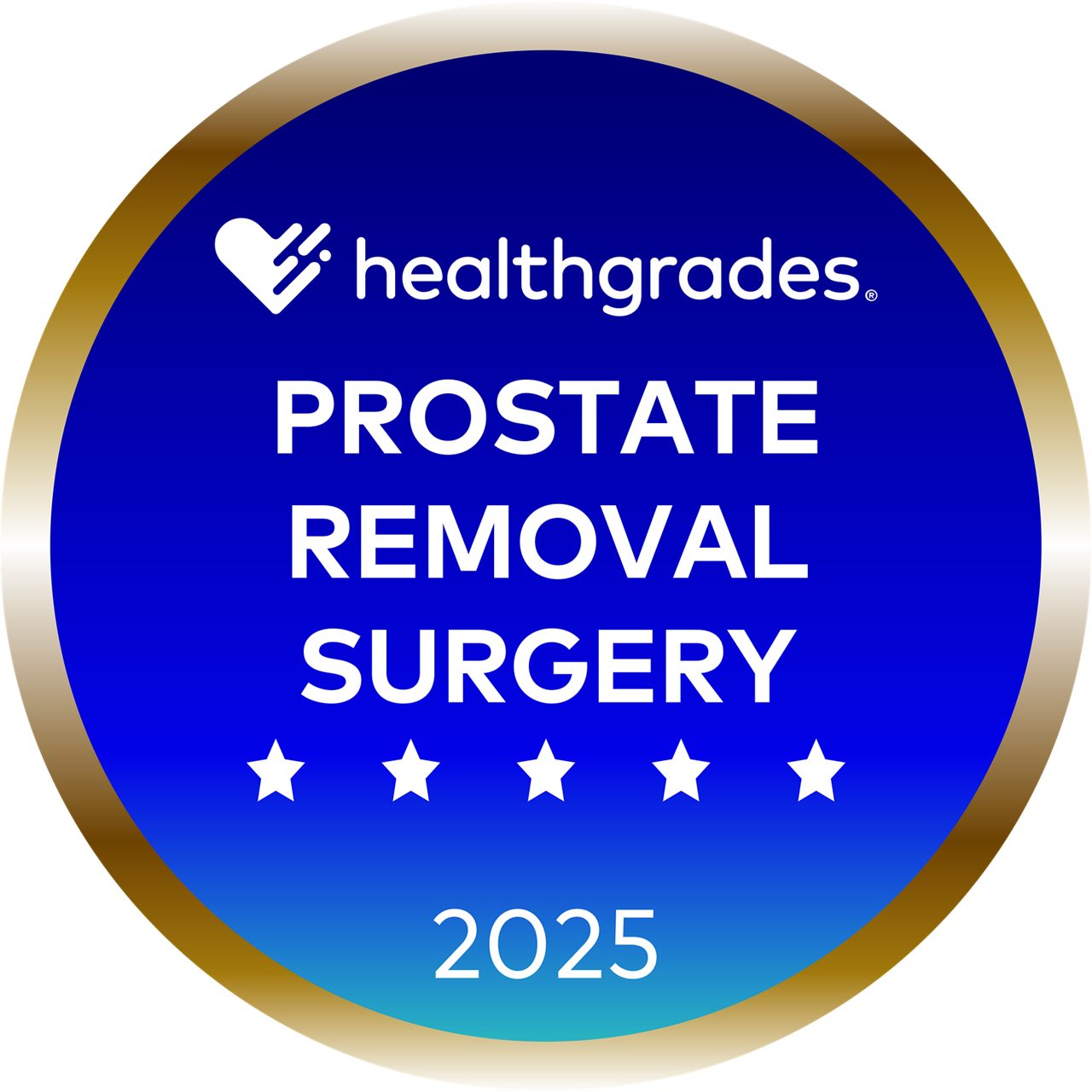 Healthgrades badge for CentraState Medical Center for prostate removal surgery