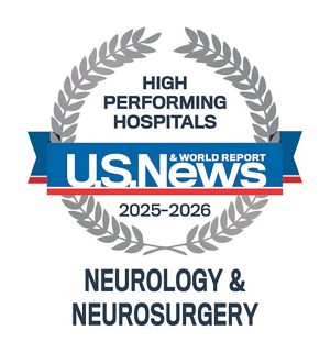 Badge for US News & World Report High Performing Hospitals for Neurology