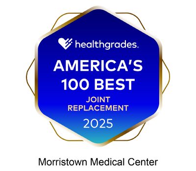 This is a badge that shows Morristown is one of America's 100 Best for Joint Replacement