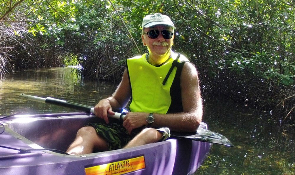 Bill kayaking outdoors
