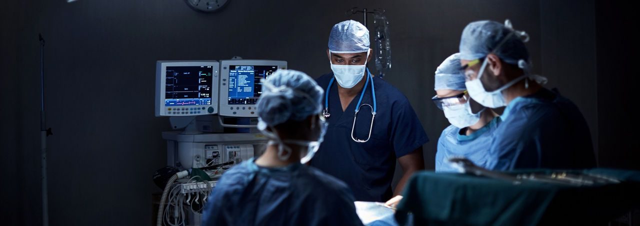 Doctors in operating room
