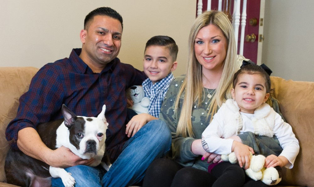 Stroke survivor Lindsey S. with family
