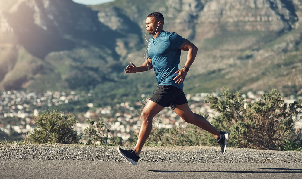 Man running.